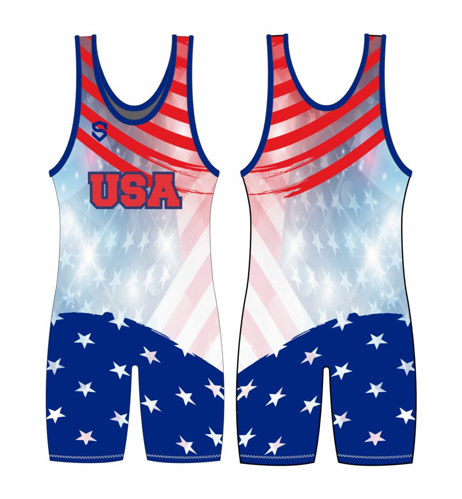 Triple Tone Stars Wrestling Custom Singlet