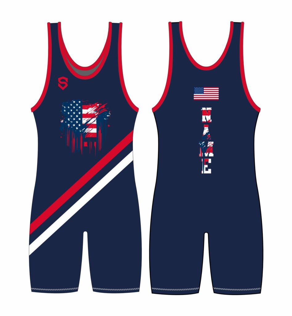 White Spark Stars Wrestling Custom Singlet 