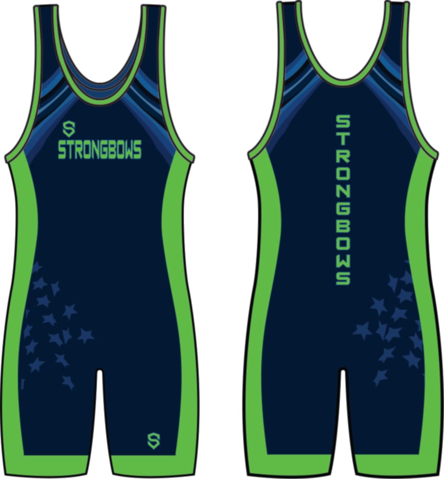 "Male Wrestlers Wear a tight-fitting singlet, preparing for a match on the mat, showcasing mobility, safety, and traditional wrestling attire."